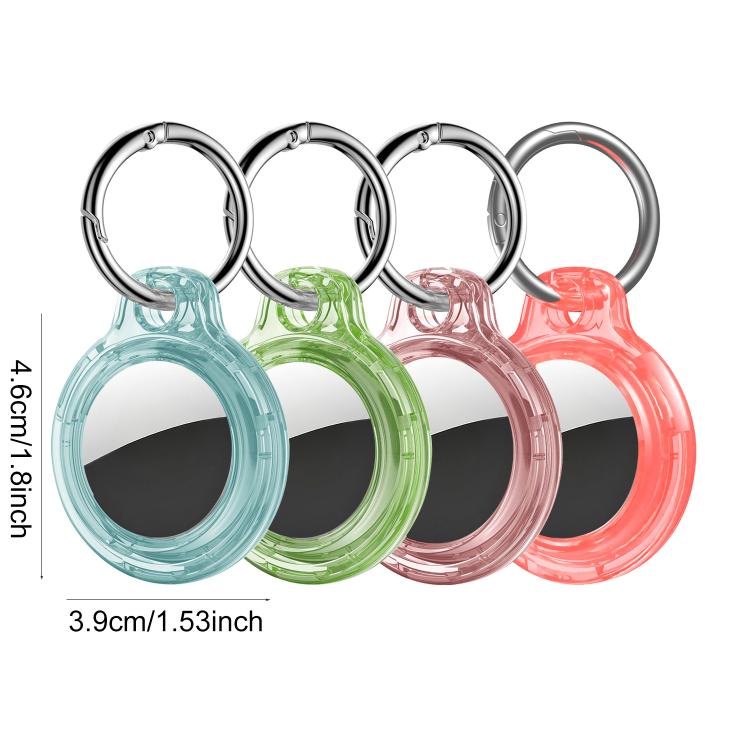 XDcase 4pcs Translucent Hard PC Protective Case with Key Ring, 4PCS (Transparent Black Green Blue), 4PCS (Transparent Blue Green Red Pink)