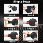 XDcase Metal Clip Microfiber Leather Protective Case with Key Ring, For AirTag 2nd Gen / 1st Gen