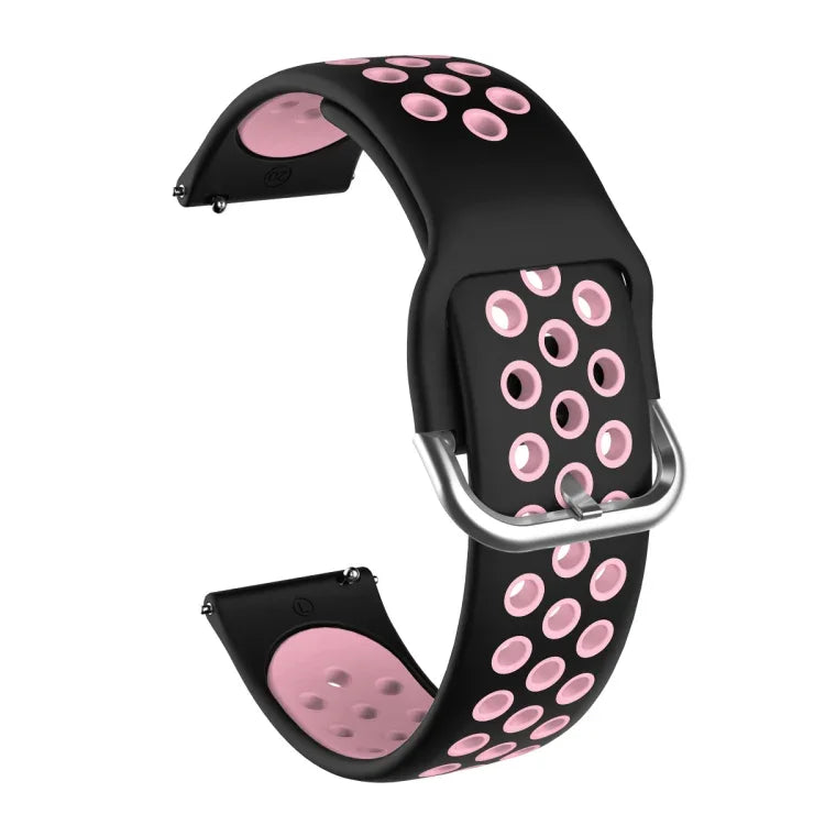 For Samsung Galaxy Watch Active2 44mm Two-color Silicone Replacement Strap Watchband