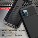 Shockproof Waterproof Silicone + Zinc Alloy Protective Case, For iPhone 12 mini, For iPhone 12 / 12 Pro, For iPhone 12 Pro Max