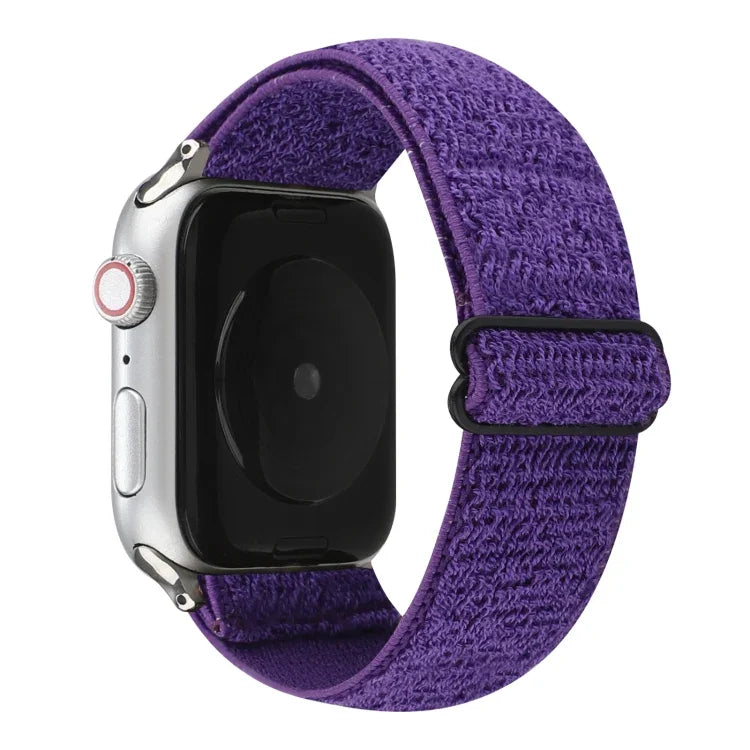 Solid Color Nylon Watchband For Apple Watch Series 6 & SE & 5 & 4 40mm / 3 & 2 & 1 38mm, For Apple Watch Series 7 41mm / 6 & SE & 5 & 4 40mm / 3 & 2 & 1 38mm