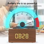 W5C Subwoofer Wooden Clock Bluetooth Speaker, Support TF Card & 3.5mm AUX, Brown Wood, Yellow Wood