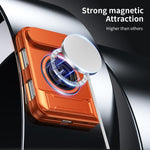 Lens Sliding Window Multifunctional Magnetic Shockproof Phone Case, For iPhone Duo