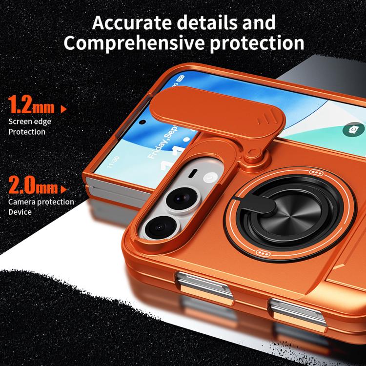 Lens Sliding Window Multifunctional Magnetic Shockproof Phone Case, For iPhone Duo