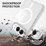 Scratchproof PC Transparent MagSafe Phone Case, For iPhone Duo