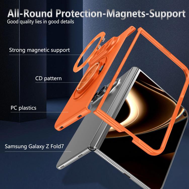 360 Rotation Ring Holder MagSafe Shockproof PC Phone Case, For iPhone Duo