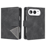 Magnetic Buckle Rhombus Texture Leather Phone Case, For iPhone Duo
