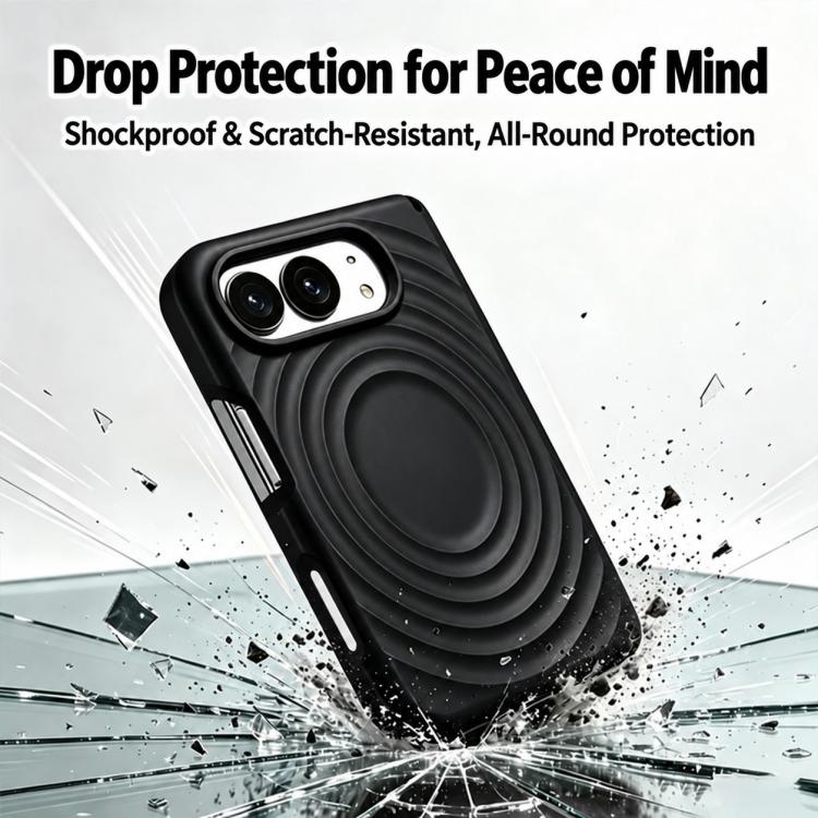 Dual Axis Liquid Silicone Wave Magnetic Phone Case, For iPhone Duo
