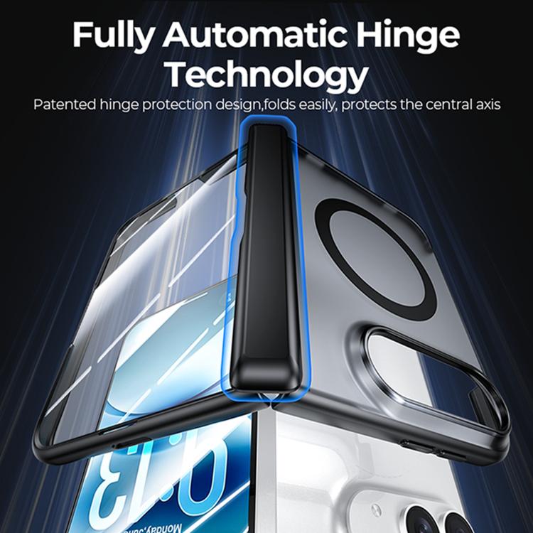 Integrated Shell and Flim Translucent Spring Hinge Magnetic Phone Case, For iPhone Duo