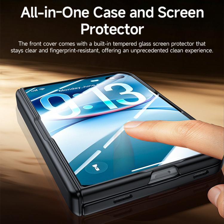 Spray-Coated Spring Hinge Integrated Film Phone Case, For iPhone Duo