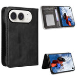 Magnetic Buckle Retro Texture Leather Phone Case, For iPhone Duo