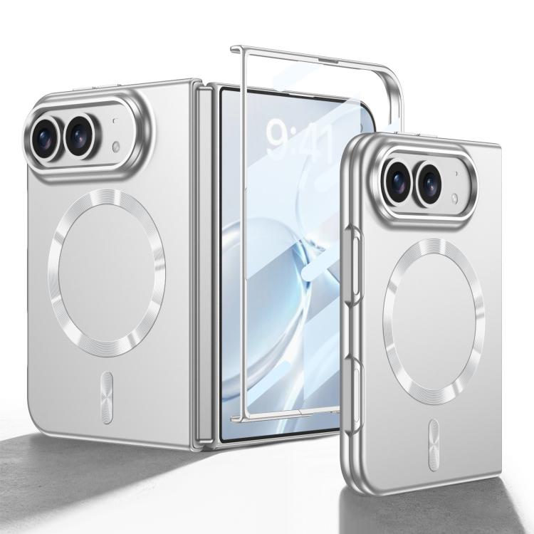GKK Integrated Ultra-thin Full Coverage CD Pattern Magnetic Phone Case, For iPhone Duo
