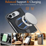 F12 360 Rotation Magnetic Holder PU Phone Case, For iPhone Duo