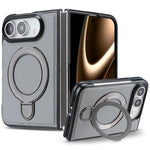F12 360 Rotation Magnetic Holder PU Phone Case, For iPhone Duo