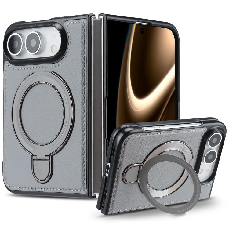 F12 360 Rotation Magnetic Holder PU Phone Case, For iPhone Duo