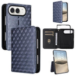 Cubic Grid Texture Flip Leather Phone Case, For iPhone Duo