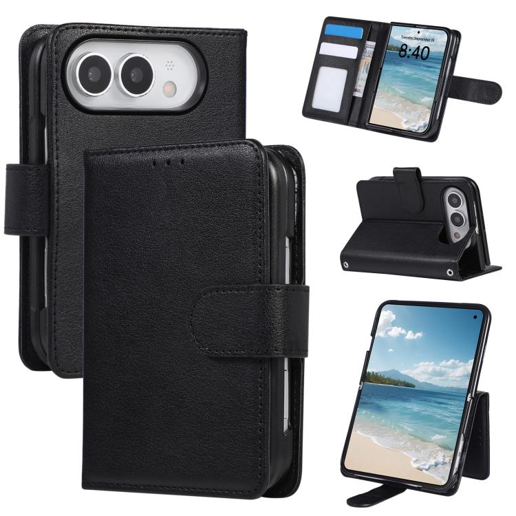 3-Card Slots Multifunctional Leather Phone Case, For iPhone Duo