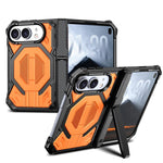 Hidden Metal Holder Magnetic Shockproof Phone Case, For iPhone Duo
