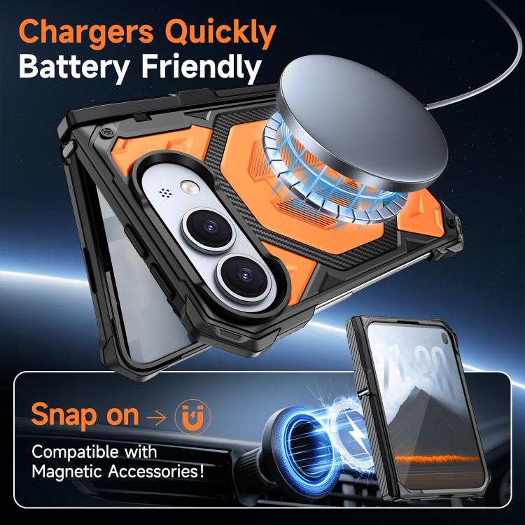 Hidden Metal Holder Magnetic Shockproof Phone Case, For iPhone Duo
