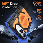 Hidden Metal Holder Magnetic Shockproof Phone Case, For iPhone Duo