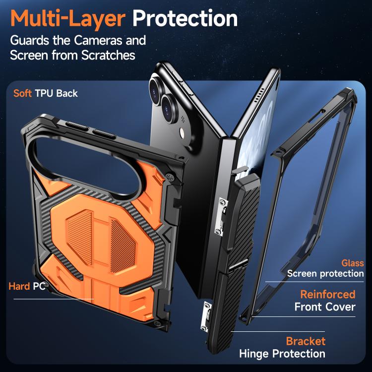 Hidden Metal Holder Magnetic Shockproof Phone Case, For iPhone Duo