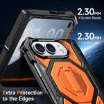 Hidden Metal Holder Magnetic Shockproof Phone Case, For iPhone Duo