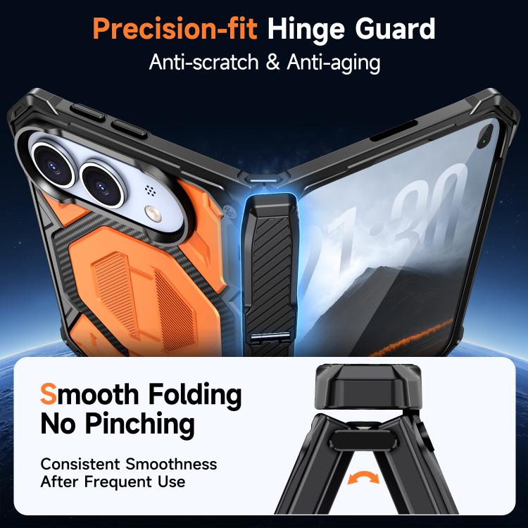 Hidden Metal Holder Magnetic Shockproof Phone Case, For iPhone Duo