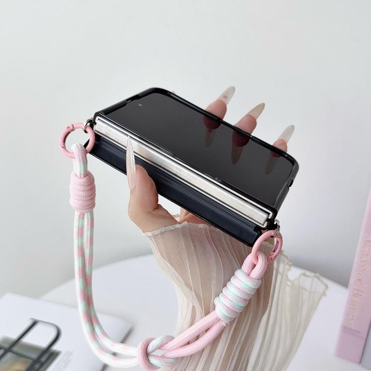 Side Clamp Central Axis Morandi Solid Color Leather Texture Magnetic Phone Case, For iPhone Duo