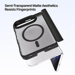 Dual-Hinge Magnetic Frosted PC Phone Case, For iPhone Duo