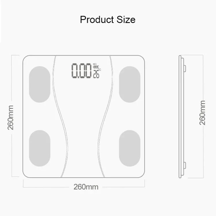 Household Smart Body Fat Electronic Weighing Scale, Battery Version, Battery Version