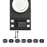 MH-8028 50g x 0.001g High Accuracy Digital Electronic Portable Jewelry Diamond Gem Carat Lab Weight Scale Balance Device with 1.6 inch LCD Screen, 50g/0.001g