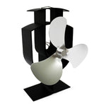 YL401 3-Blade High Temperature Metal Heat Powered Fireplace Stove Fan, YL401 (Black), YL401 (Bronze), YL401 (Gold), YL401 (Silver), YL401 (White)