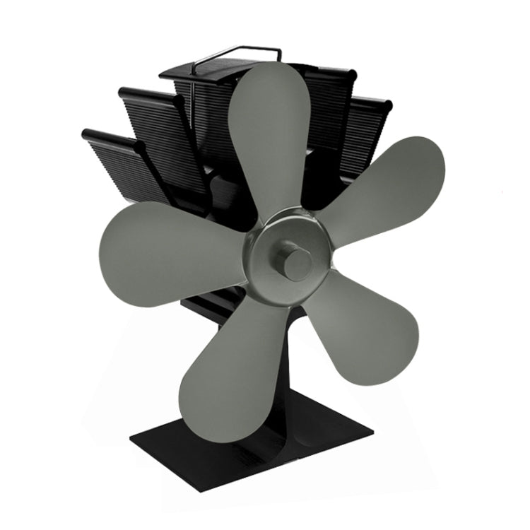 YL602 5-Blade High Temperature Metal Heat Powered Fireplace Stove Fan, YL602 (Grey), YL602 (Gold), YL602 (Rose Red), YL602 (Silver), YL602 (Black), YL602 (Bronze)