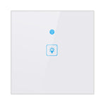 WS-UK-01 EWeLink APP & Touch Control 2A 1 Gang Tempered Glass Panel Smart Wall Switch, AC 90V-250V, UK Plug, 1 Gang