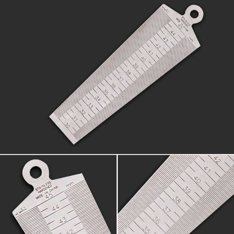 Wedge Feeler Gap 30-45mm Stainless Steel Ruler Inspection Taper Gauge Metric Measure Tool, Gap 30-45mm Metric