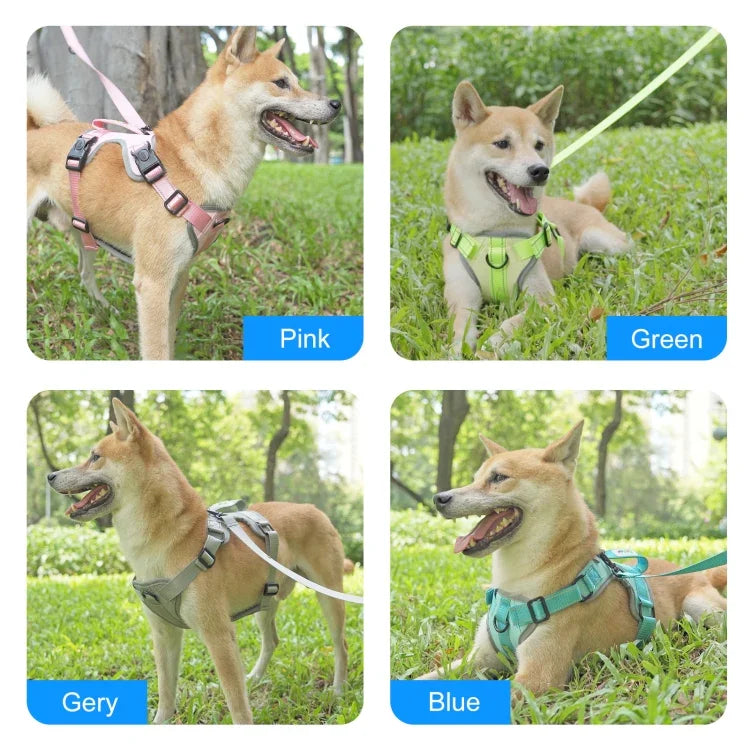 FunAdd Traction Rope Reflective Breathable Nylon Pet Vest Dog Harness, Size: M, Size: M