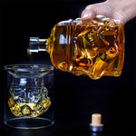 Glass Bottle Wine Pot Decanter Transparent Crystal Vodka Flagon Gift, Capacity: 650ml, Glass Bottle