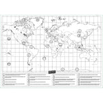 School Teaching Office Supplies Scratch World Map, Size: 82.5 x 59.3cm, Without Flags