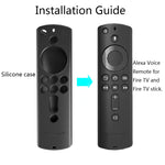 Non-slip Texture Washable Silicone Remote Control Cover for Amazon Fire TV Remote Controller