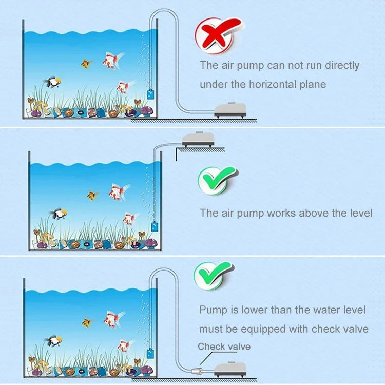 SOBO SB-348A 5W Double Outlets Adjustable Flow Aquarium Air Pump Fish Tank Oxygen Air Pump, 5W  Double Outlets