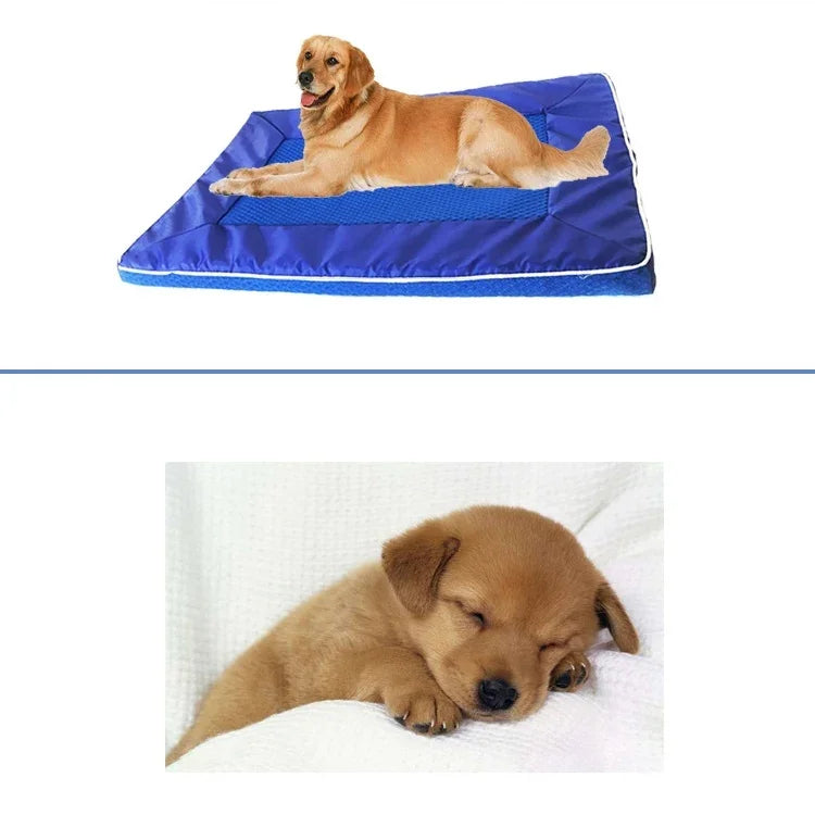Summer Dog Pad Bed House Pet Cool Down Pad Detachable Dog Mat Cushion,Medium, Size:63*44*4cm, Size:63*44*4cm