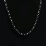 Mens Hip Hop Punk Single Row Crystal Inlaid Alloy Chain Necklace, Size: 30 inch, Size: 30 inch