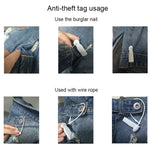 100pcs HTG-005 Small Hammer Anti-theft Magnetic Buckle EAS Anti-theft Sound and Magnetic Button Label for Supermarket Commodities, Random Color Delivery, HTG-005 Small Hammer