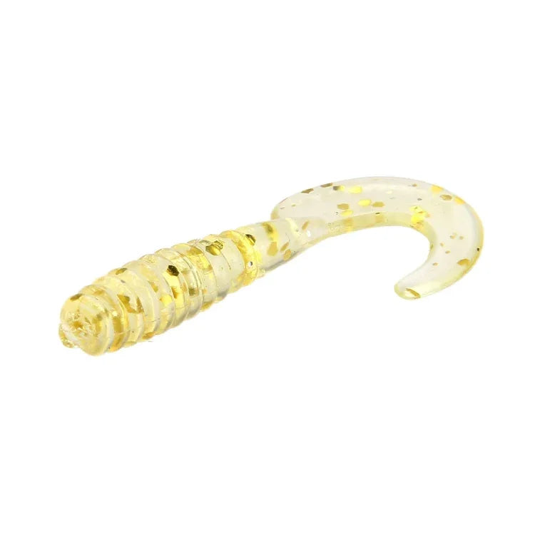 100 PCS Sequins Long Tail Maggots Shape Fishing Lures Artificial Fishing Bait, Length: 3.5cm, Sequins Long Tail Maggots Shape