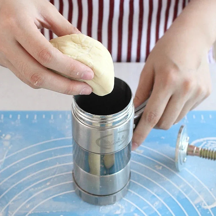 Household Stainless Steel Manual Pasta Machine Hand Pressure Noodle Machine Noodle Maker with 5 Models, Pressure Noodle Maker