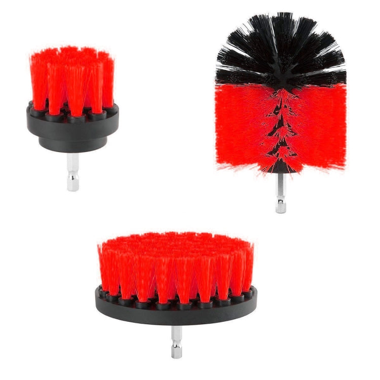 3 PCS Bathroom Kitchen Cleaning Brushes Kit for Electric Drill, 3 in 1 (Red), 3 in 1 (Yellow), 3 in 1 (Green), 3 in 1 (Blue)