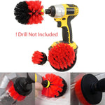 3 PCS Bathroom Kitchen Cleaning Brushes Kit for Electric Drill, 3 in 1 (Red), 3 in 1 (Yellow), 3 in 1 (Green), 3 in 1 (Blue)