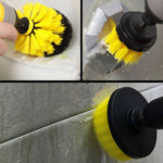 3 PCS Bathroom Kitchen Cleaning Brushes Kit for Electric Drill, 3 in 1 (Red), 3 in 1 (Yellow), 3 in 1 (Green), 3 in 1 (Blue)