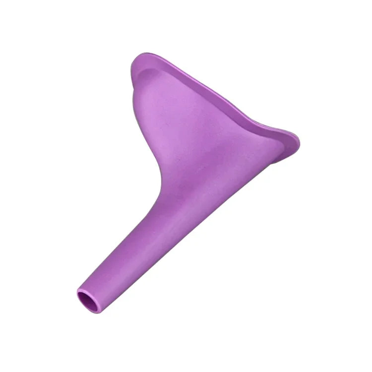 Portable Female Women Urinal Urination Toilet Silicone Urine Pee Device Funnel Camping Travel, Random Color Delivery, Toilet Emergency Tools