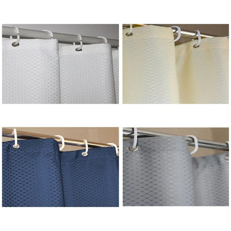 Thickening Waterproof And Mildew Curtain Honeycomb Texture Polyester Cloth Shower Curtain Bathroom Curtains,Size:120*200cm, Size:120*200cm